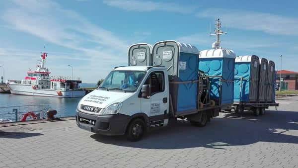 Mobiles Urinal mieten - Die Lieferung